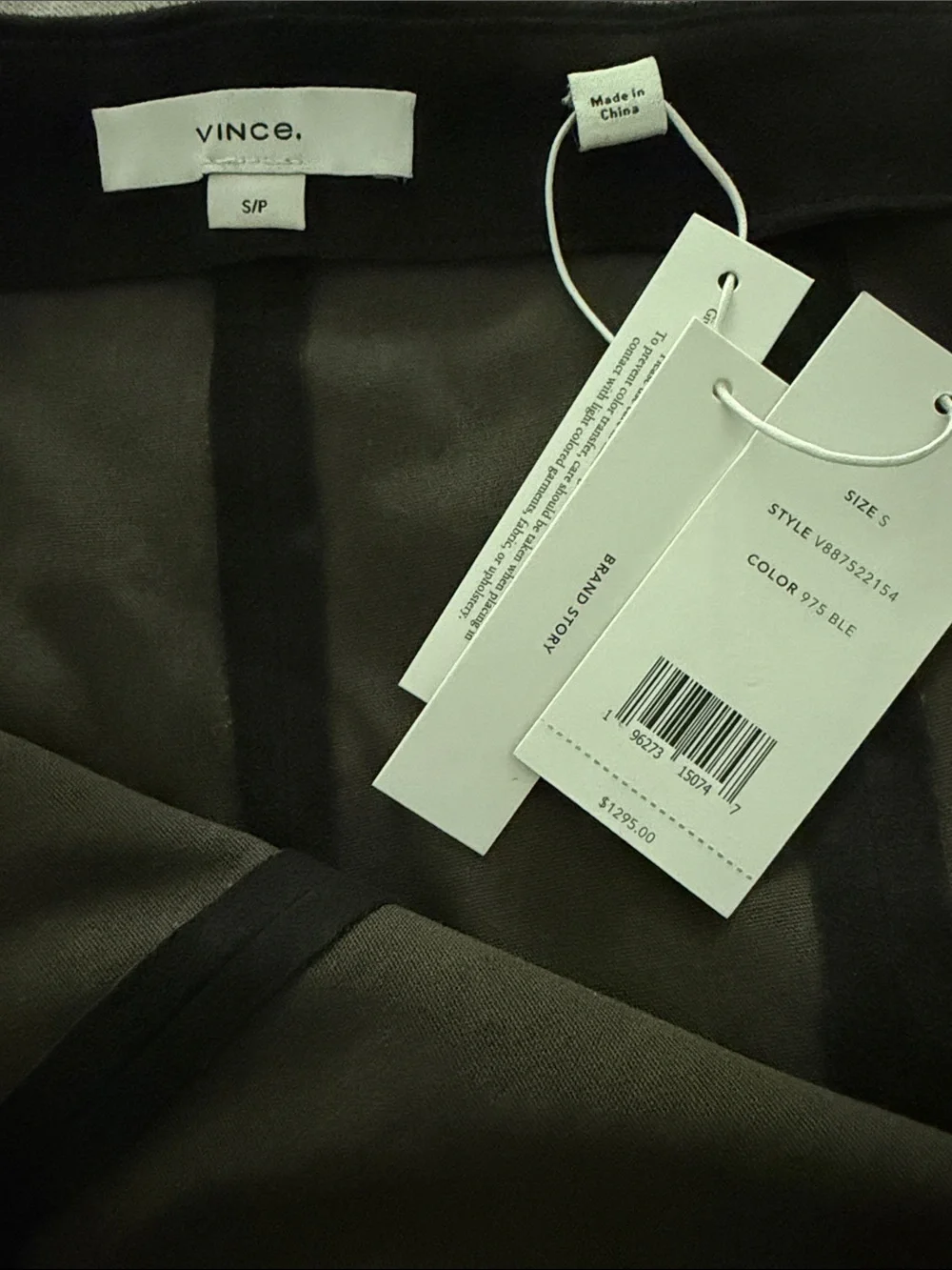 Vince Stretch Suede Cropped Pants in Dark Brown
